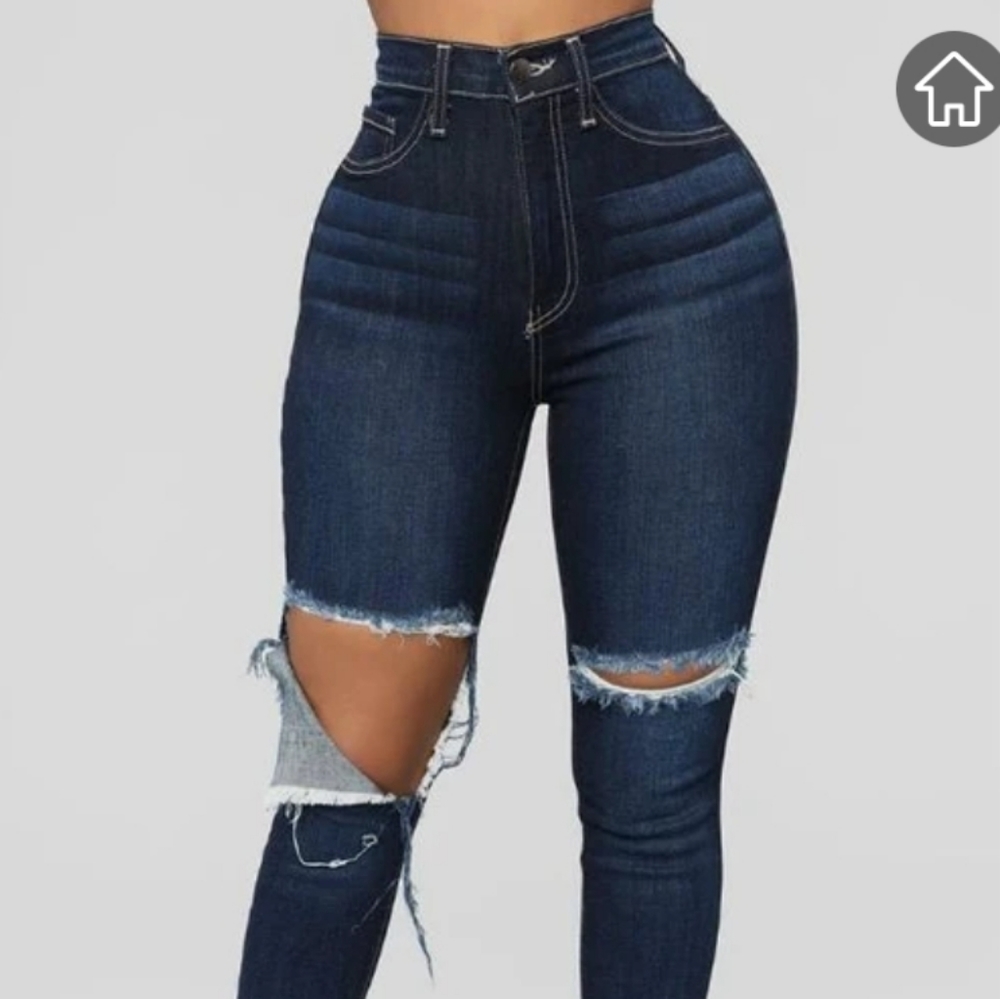 Distrest Denim High-Waisted Skinny Jeans